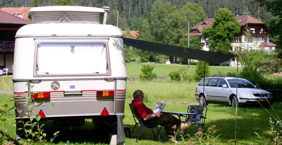 Caravan auf dem Campingplatz Müllerwiese